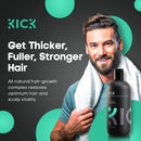 Kick Mens Conditioner (Tea Tree and Peppermint) for Dandruff and Hair Loss - Proven High Performance Pro-Nourishing Mens Natural Anti Dandruff Treatment (17.5 ounces) Kick