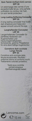Lancome Effacernes Longue Tenue Softening Concealer SPF 30, No. 03 Beige Amber, 0.5 Ounce LANCOME PARIS