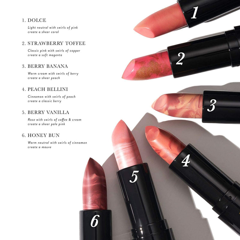 LAURA GELLER NEW YORK Italian Marble Hydrating Lightweight Long Lasting Lipstick With Vitamin E & Castor Seed Oil, Berry Banana LAURA GELLER NEW YORK Store