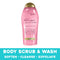 OGX Pink sea salt & rosewater gentle soothing body scrub, 19.5 Ounce, 1.0 Count OGX