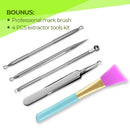 Blackhead Remover Mask 3-in-1 Votala Blackhead Removal Mask, Purifying Peel Off Mask with Acne & Blackhead Extractor Kit and Silicone Brush, Deep Cleansing Blackheads Removal Kit Votala