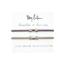 By Lilla Barre Elastic Hair Ties and Bracelets | Set of Two Hair Tie-Bracelets | Hair Accessories for Women | No Crease Hair Ties & Women’s Bracelets (Silver (Starfish/Bellflower)) By Lilla