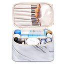 Travel Makeup Bag Large Cosmetic Bag Make up Case Organizer for Women and Girls (Large, Marble) Narwey Store
