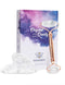 HANABEE Rose Quartz Facial Roller Jade Roller Gua Sha Facial Tools Face Roller and Gua Sha Massage Tool Body gua-sha Scalp Beauty Gift for Women Face Roller Massager (White Quartz) HANABEE