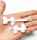 Tara Girls Self Hinge Plastic Bow Hair Barrettes Selection Pack Of 3 (COMBO21) Tara