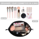 MAGEFY Makeup Bag, Portable Travel Cosmetic Bag for Women Cute Zipper Pouch Gifts Bag for Girls Makeup Pouch with Black Zipper (1 pack, Marble 0190) MAGEFY