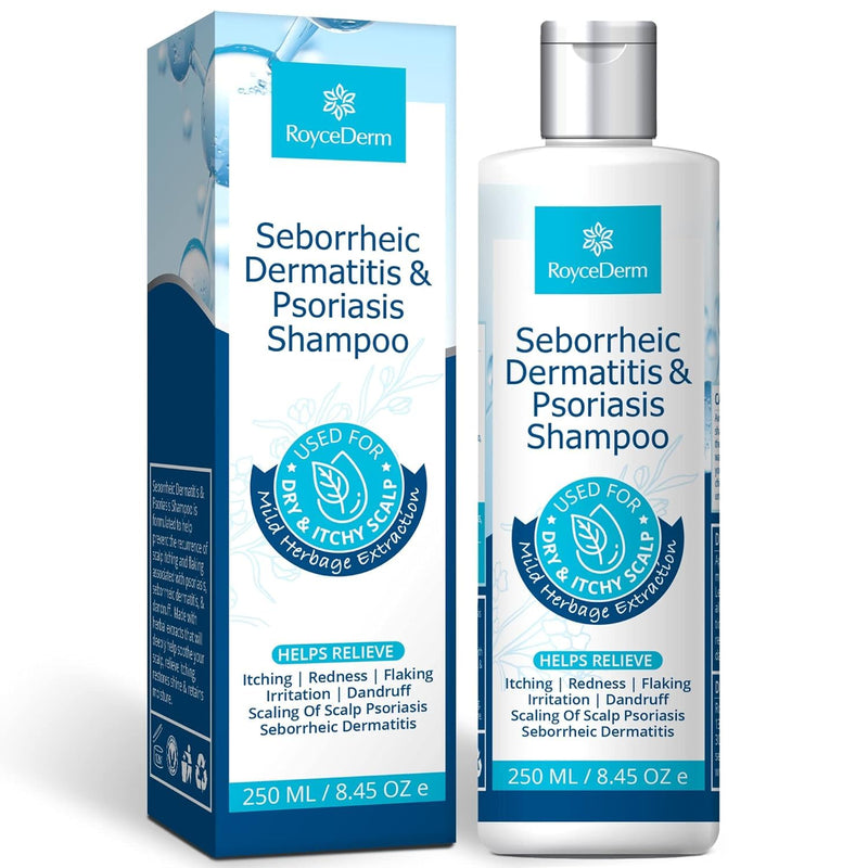 Roycederm Seborrheic Dermatitis & Psoriasis Shampoo and Conditioner Set - Effective Scalp Treatment for Folliculitis, Psoriasis, Dandruff, Dry Itchy Scalp - Soothing, Moisturizing Herbal Formula Infinity Warehouse