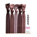 Popband Cocoa Brown Elastic Hair Tie Bands 5 Pack POPBAND