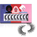 DYSILK 8 Pairs 5D Eyelashes Faux Mink Eyelashes Natural Look False Eyelashes Pack Long Wispy Fluffy Fake Eyelashes Reusable Soft Handmade Eyelashes No Glue DYSILK