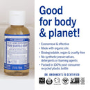 Dr. Bronner’s - Pure-Castile Liquid Soap (Peppermint, Travel Size, 2 ounce) - Made with Organic Oils, 18-in-1 Uses: Face, Body, Hair, Laundry, Pets and Dishes, Concentrated, Vegan, Non-GMO Dr. Bronner's