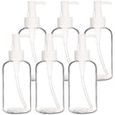 Youngever 6 Pack Plastic Pump Bottles 8 Ounce, Refillable Plastic Pump Bottles with Travel Lock (Clear) Youngever