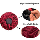 Satin Bonnets,Adjustable Satin Bonnet for women,Double Layer Large Sleeping Cap Visen Store
