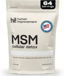 Pure MSM Powder | Organic Sulfur Powder for Skin, Hair, and Nails | Cellular Detox, Joint Health, Immune Boost, & Increased Energy | 99.9% Pure MSM Supplement | Made in the USA, 0g Sugar (64 Servings) Infinity Warehouse