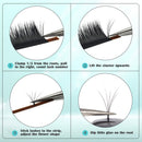 LANKIZ Volume Eyelash Extensions Individual Lashes 0.07mm CC Curl 8-15mm Mixed Easy Fan Volume Lashes Rapid Blooming Self Fanning Lash Extensions LK LANKIZ