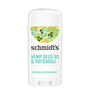 Schmidt's Aluminum Free Natural Deodorant for Women and Men, Hemp Seed Oil & Patchouli for Sensitive Skin with 24 Hour Odor Protection, Vegan, Cruelty Free 3.25 oz Schmidt's Store