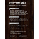 Every Man Jack Razor Cartridges - Achieve a Close, Comfortable Shave with 6 Stainless Steel Blades - Lubricating Strip Protects All Skin Types, Even Sensitive - Long-Lasting and Easy to Rinse - 4 Pack Every Man Jack