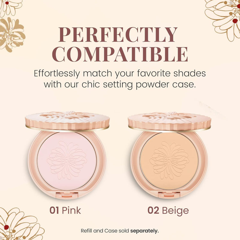 Paul & Joe Setting Powder Refill Only, Case Sold Separately, All-Day Lightweight Compact Powder, Ideal Face Makeup for Setting a Flawless Look and Controlling Oil, 02 Beige Shade, 0.31oz Infinity Warehouse