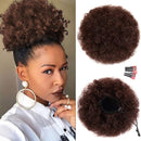 Afro Puff Drawstring Ponytail Extension for Black Women, Premium Deep Brown