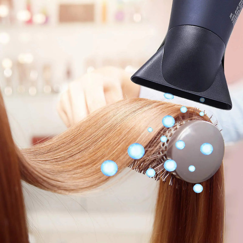 1875w Professional Tourmaline Hair Dryer, Negative Ionic Salon Hair Blow Dryer,DC Motor Light Weight Low Noise Hair Dryers with Diffuser & Concentrator（Blue-Black） Kaleep