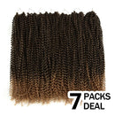 Niseyo 7 Packs Passion Twist Hair 24 Inch Ombre Water Wave Crochet Hair for Passion Twist Crochet Hair Long Bohemian Locs Braiding Hair Extensions (7Packs T27) Niseyo Store