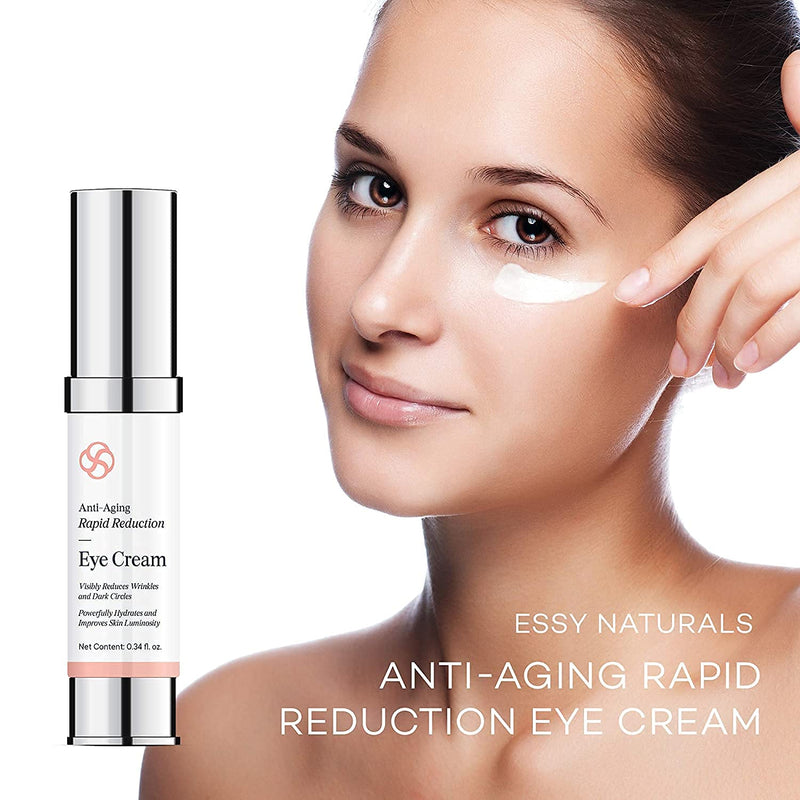 EssyNaturals Anti-Aging Rapid Reduction Eye Cream - Visibly and Instantly Reduces Wrinkles, Under-Eye Bags, Dark Circles in 120 Seconds EssyNaturals Advanced