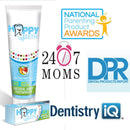 Happy Teeth Natural Baby Toothpaste - Fluoride-Free Toothpaste for Babies and Toddlers in Pear Apple Flavor, Safe to Swallow, for Children Ages 0-3, 1.4 oz, 3-Pack Happy Teeth