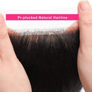 UNice 4X4 Middle Part Lace Closure T-Part Lace 100% Human Hair, Brazilian Body Wave 4X0.75 Hand-Tied Lace Closure with 3 Bundles Unprocessed Remy Hair Natural Color 18 18 18+16 Closure UNICE Store