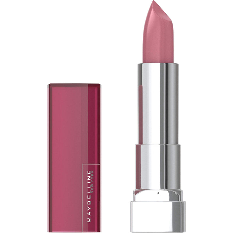 Maybelline Color Sensational Lipstick, Lip Makeup, Cream Finish, Hydrating Lipstick, Nude, Pink, Red, Plum Lip Color, Romantic Rose, 0.15 oz; (Packaging May Vary) Maybelline New York