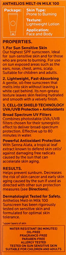 La Roche-Posay Anthelios Melt-in Milk Body & Face Sunscreen Lotion Broad Spectrum SPF 100, Oxybenzone & Octinoxate Free, Sunscreen for Kids, Adults & Sun Sensitive Skin, Unscented, 3 Fl oz La Roche-Posay
