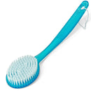 DecorRack Bath Brush with Bristles, Long Handle for Exfoliating Back, Body, and Feet, Bath and Shower Scrubber, Blue (1 pack) DecorRack