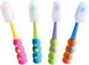 Trueocity Kids Toothbrush 4 Pack - Soft Contoured Bristles - Child Sized Brush Heads (3-10 Year Old) - Suction Cup for Fun & Easy Storage - Assorted Set (Blue, Orange, Pink, Yellow, Purple, Green) Trueocity Store