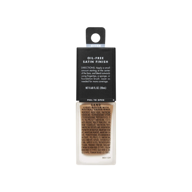 e.l.f. Flawless Finish Foundation, Lightweight & Medium Coverage, Semi-Matte Finish, Sand, 0.68 Fl Oz (20mL e.l.f.