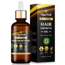 Hair Growth Oil Natural with Caffeine, Biotin and Castor - Hair Growth Oil for Stronger, Thicker, Longer Hair 1.7 oz VigorWell