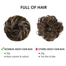ROSEBUD Messy Bun Hair Pieces Scrunchie Hair Bun Extensions Synthetic Chignon Hairpiece for Women Hair Updos Rose bud
