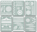 Terra Tattoos Temporary White Henna Tattoos - Over 75 Mandala Tattoos Jasmine collection Terra Tattoos