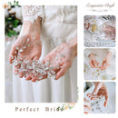 Aukmla Flower Bride Wedding Hair Vine Silver Crystal Bridal Hair Piece Rhinestone Hair Breath Accessories for Women and Girls(9.84 Inches) (Silver) Aukmla