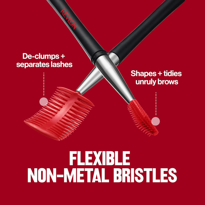 Revlon Lash & Brow Styling Tool, Dual Ended Eyelash Separator & Eyebrow Brush Spoolie, Works with Mascara & Brow Makeup, 1 count