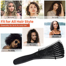 8PCS Detangling Brush and Comb, MORGLES Detangling Hair Brush Wide Tooth Comb for Curly Hair Brush with Rat Tail Comb Alligator Hair Clips Detangling Hair Comb for Black Natural Wavy Wet Hair MORGLES