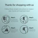 Brushmo Replacement Cleansing Brush Heads compatible with Sensitive Face Brush Head, 4pack Brushmo
