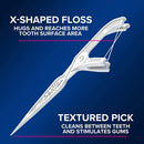 DenTek Cross Flosser Plaque Control Floss Picks, X-Shaped Floss, 75 Count DenTek