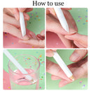 2 Pieces Nail Whitening Pencil 2-in-1 White Nail Pencil DIY Nail Art Manicure with Cuticle Pusher Maitys