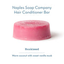 Naples Soap Company, Protein Enriched, 50-75 Use, Solid Hair Conditioner Bar, Eco-Friendly Haircare, Helps Ensure Vibrant, Healthy Hair, All Hair Types, Sunkissed, 1 oz Naples Soap Company Naturally Better Skin Care