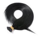 16 Inches I Tip Human Hair Extensions 100 Strands/Pack Pre Bonded Keratin Stick Tipped Hair Extensions Cold Fusion Hairpiece Long Straight For Women