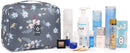 Hanging Travel Toiletry Bag Cosmetic Make up Organizer for Women and Girls Waterproof (B-Dark Flower) Narwey Store