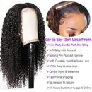 CYNOSURE Lace Front Human Hair Wigs for Black Women 13x4 9A Curly Lace Front Wigs Human Hair Pre Plucked with Baby Hair Natural Black Color(14, Curly Wigs) CYNOSURE Store