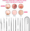 Blackhead Remover Pimple Popper Tool - Upmore Professional Pimple Comedone Extractor Popper Tool Acne Removal Kit for Removing Blackhead Whitehead Pimples Acne on Nose Face Skin with Carrying Box Upmore