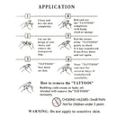 Allydrew Large Metallic Gold Silver and Black Body Art Temporary Tattoos, Sun, Moon, Stars allydrew