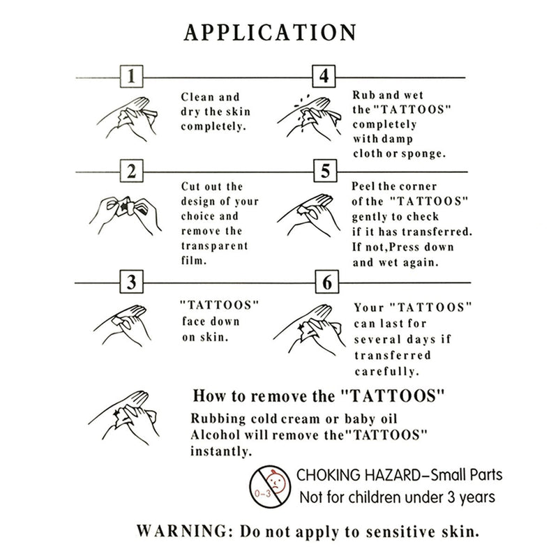 Allydrew Large Metallic Gold Silver and Black Body Art Temporary Tattoos, Feathers, Wings, Daisies allydrew