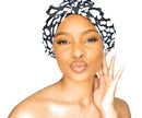 GRACE & COMPANY Luxury Shower Cap For Women - 100% Waterproof, Reusable, Washable & Breathable Shower Caps-Casablanca GRACE & COMPANY