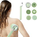 Electric Body Bath Brush for Shower, Rechargeable Body Brush with Detachable Long Handle and 5 Heads, 3 Speeds Bath Brush for Skin Care, Basic Cleaning and Massage (Sliver) Infinity Warehouse